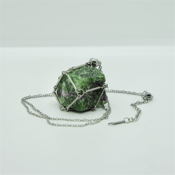 Цоизит 2-5 см, необработанный, с подвеской, Бразилия [Зеленый потенциал], сила влияния 8-12 1687