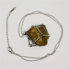 Тигровый глаз 3-5 см, необработанный, с подвеской, Бразилия [Оранжевый потенциал], сила влияния 13-14 1685