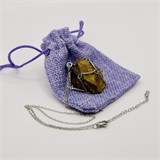 Тигровый глаз 3-5 см, необработанный, с подвеской, Бразилия [Оранжевый потенциал], сила влияния 13-14 1685