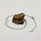 Тигровый глаз 3-5 см, необработанный, с подвеской, Бразилия [Оранжевый потенциал], сила влияния 13-14 1685