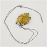 Кальцит желтый 2-5 см, необработанный, с подвеской, Китай [Желтый потенциал], сила влияния 10-12 1679