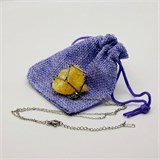 Кальцит желтый 2-5 см, необработанный, с подвеской, Китай [Желтый потенциал], сила влияния 10-12 1679