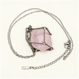 Розовый кварц 2-5 см, необработанный, с подвеской, Бразилия [Красный женский потенциал], сила влияния 12-14 1691