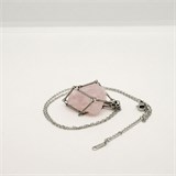 Розовый кварц 2-5 см, необработанный, с подвеской, Бразилия [Красный женский потенциал], сила влияния 12-14 1691