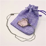 Розовый кварц 2-5 см, необработанный, с подвеской, Бразилия [Красный женский потенциал], сила влияния 12-14 1691