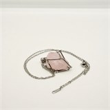 Розовый кварц 2-5 см, необработанный, с подвеской, Бразилия [Красный женский потенциал], сила влияния 12-14 1691